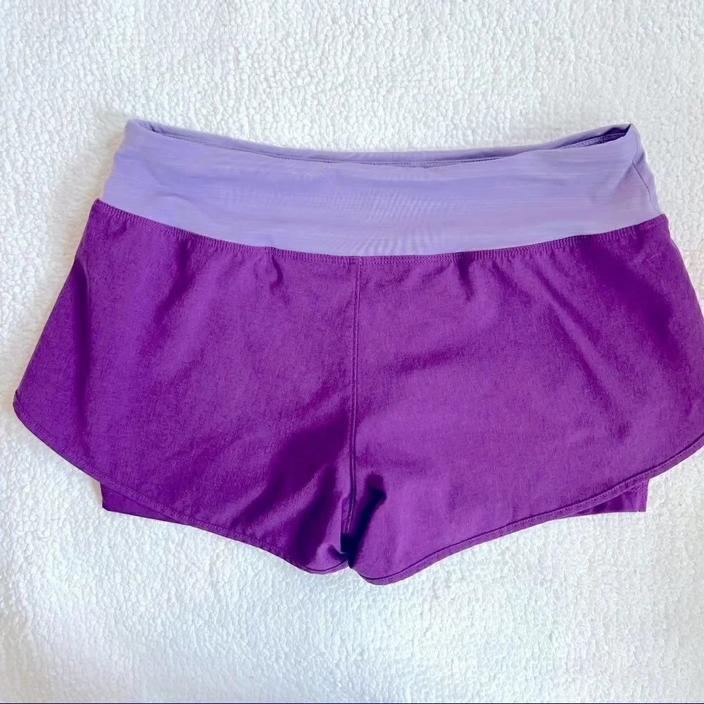 ASICS Athletic Running Shorts Dark Purple Light Purple Women’s Size Small (S)